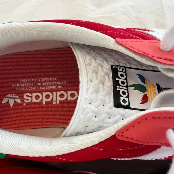 Men's Size 11.5 Adidas Gazelle Indoor Olympic Pack - Red gum sol - Picture 10 of 14